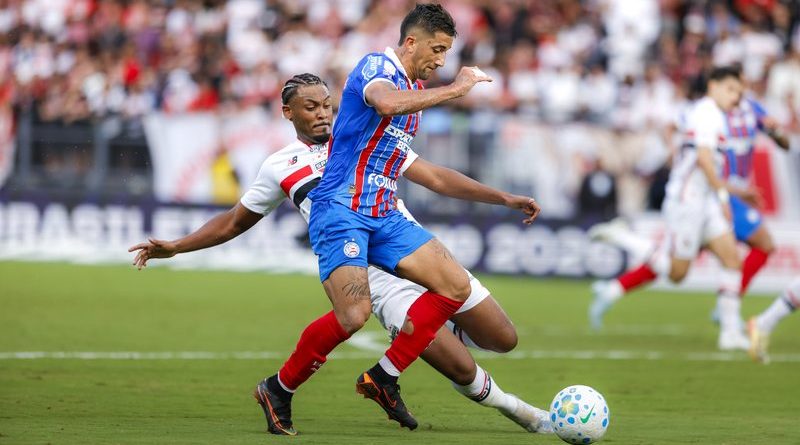 Bahia enfrenta São Paulo nesta quarta na Fonte Nova em busca de recuperação no Brasileirão; veja onde assistir